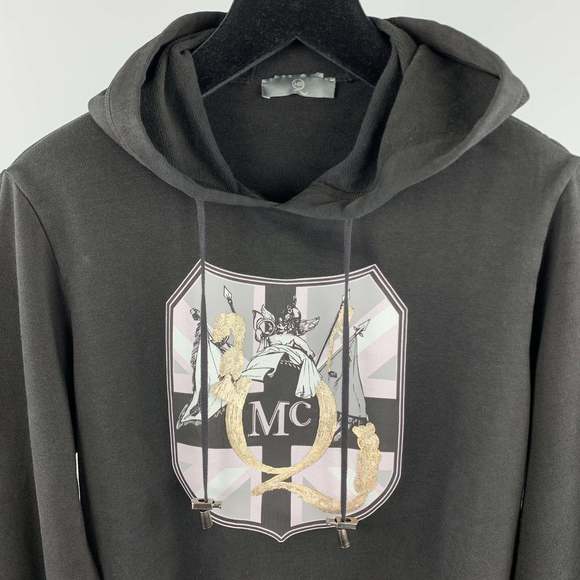 MCQ by ALEXANDER MCQUEEN Black Embellishment Cotton Hooded Sweatshirt - Picture 2 of 8